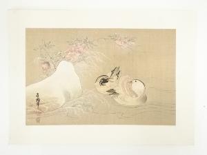 宮崎友禅　鴛鴦　手摺木版画